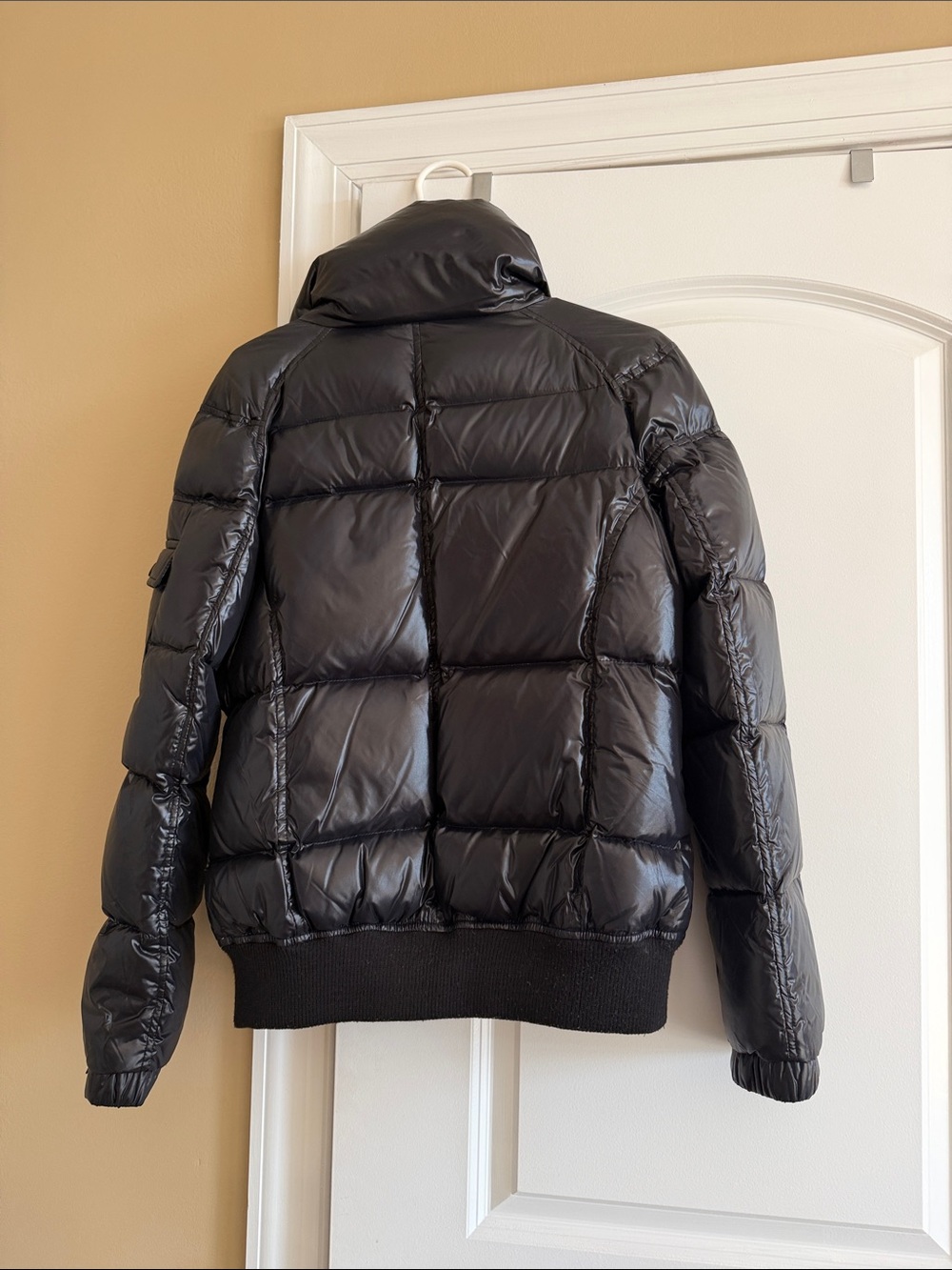 SAM. Black High-Shine Freestyle Puffer Jacket - Picture 7 of 8